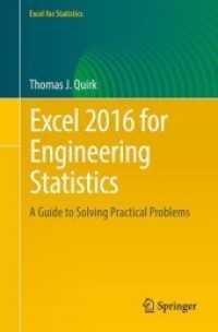 Excel 2016 for Engineering Statistics : A Guide to Solving Practical Problems (Excel for Statistics)