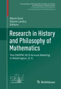 Research in History and Philosophy of Mathematics : The CSHPM 2015 Annual Meeting in Washington, D. C. (Proceedings of the Canadian Society for History and Philosophy of Mathematics/ Société canadienne d'histoire et de philosophie des math&