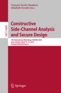 Constructive Side-Channel Analysis and Secure Design : 7th International Workshop, COSADE 2016, Graz, Austria, April 14-15, 2016, Revised Selected Papers (Security and Cryptology)