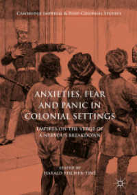 植民地主義を生み出した不安と恐怖<br>Anxieties, Fear and Panic in Colonial Settings : Empires on the Verge of a Nervous Breakdown (Cambridge Imperial and Post-colonial Studies)
