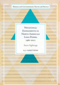 Notational Experiments in North American Long Poems, 1961-2011 : Stave Sightings (Modern and Contemporary Poetry and Poetics)