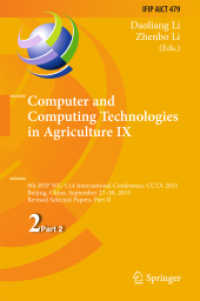 Computer and Computing Technologies in Agriculture IX : 9th IFIP WG 5.14 International Conference, CCTA 2015, Beijing, China, September 27-30, 2015, Revised Selected Papers, Part II (Ifip Advances in Information and Communication Technology)