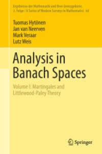 Analysis in Banach Spaces : Volume I: Martingales and Littlewood-Paley Theory (Ergebnisse der Mathematik und ihrer Grenzgebiete. 3. Folge / a Series of Modern Surveys in Mathematics)