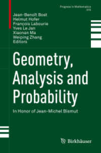 Geometry, Analysis and Probability : In Honor of Jean-Michel Bismut (Progress in Mathematics)