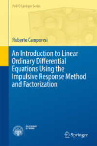 An Introduction to Linear Ordinary Differential Equations Using the Impulsive Response Method and Factorization (Polito Springer Series)