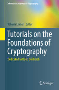 Tutorials on the Foundations of Cryptography : Dedicated to Oded Goldreich (Information Security and Cryptography)