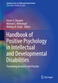 Handbook of Positive Psychology in Intellectual and Developmental Disabilities : Translating Research into Practice (Springer Series on Child and Family Studies)