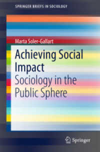 Achieving Social Impact : Sociology in the Public Sphere (Springerbriefs in Sociology)