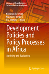 Development Policies and Policy Processes in Africa : Modeling and Evaluation (Advances in African Economic, Social and Political Development)
