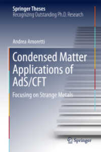 Condensed Matter Applications of AdS/CFT : Focusing on Strange Metals (Springer Theses)
