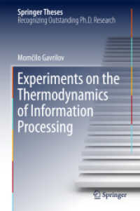 Experiments on the Thermodynamics of Information Processing (Springer Theses)