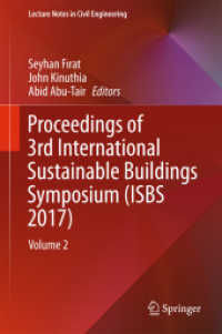 Proceedings of 3rd International Sustainable Buildings Symposium (ISBS 2017) : Volume 2 (Lecture Notes in Civil Engineering)