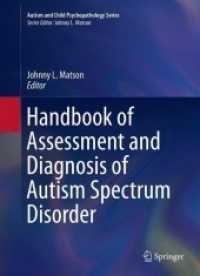 Handbook of Assessment and Diagnosis of Autism Spectrum Disorder (Autism and Child Psychopathology Series)