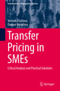 Transfer Pricing in SMEs : Critical Analysis and Practical Solutions (Contributions to Management Science)
