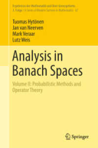 Analysis in Banach Spaces : Volume II: Probabilistic Methods and Operator Theory (Ergebnisse der Mathematik und ihrer Grenzgebiete. 3. Folge / a Series of Modern Surveys in Mathematics)
