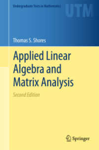 Applied Linear Algebra and Matrix Analysis (Undergraduate Texts in Mathematics) （2ND）