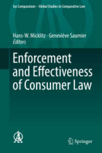 消費者法の施行と実効性<br>Enforcement and Effectiveness of Consumer Law (Ius Comparatum - Global Studies in Comparative Law)