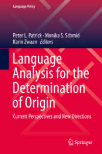 Language Analysis for the Determination of Origin : Current Perspectives and New Directions (Language Policy)