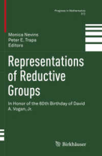 Representations of Reductive Groups : In Honor of the 60th Birthday of David A. Vogan, Jr. (Progress in Mathematics)