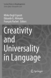Creativity and Universality in Language (Lecture Notes in Morphogenesis)