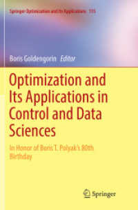 Optimization and Its Applications in Control and Data Sciences : In Honor of Boris T. Polyak's 80th Birthday (Springer Optimization and Its Applications)