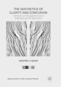 The Aesthetics of Clarity and Confusion : Literature and Engagement since Nietzsche and the Naturalists (Palgrave Studies in Modern European Literature)