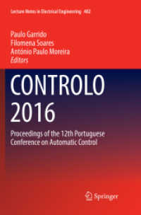 CONTROLO 2016 : Proceedings of the 12th Portuguese Conference on Automatic Control (Lecture Notes in Electrical Engineering)
