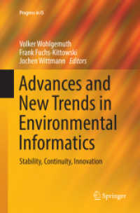 Advances and New Trends in Environmental Informatics : Stability, Continuity, Innovation (Progress in Is)