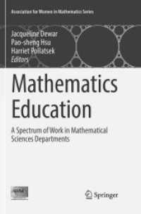 Mathematics Education : A Spectrum of Work in Mathematical Sciences Departments (Association for Women in Mathematics Series)