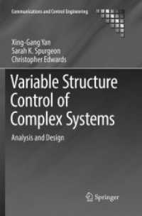 Variable Structure Control of Complex Systems : Analysis and Design (Communications and Control Engineering)