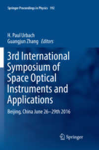 3rd International Symposium of Space Optical Instruments and Applications : Beijing, China June 26 - 29th 2016 (Springer Proceedings in Physics)