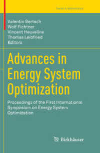 Advances in Energy System Optimization : Proceedings of the first International Symposium on Energy System Optimization (Trends in Mathematics)