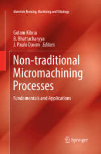 Non-traditional Micromachining Processes : Fundamentals and Applications (Materials Forming, Machining and Tribology)