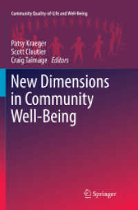 New Dimensions in Community Well-Being (Community Quality-of-life and Well-being)