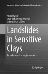 Landslides in Sensitive Clays : From Research to Implementation (Advances in Natural and Technological Hazards Research)