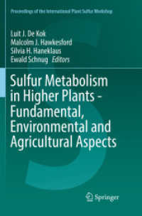 Sulfur Metabolism in Higher Plants - Fundamental, Environmental and Agricultural Aspects (Proceedings of the International Plant Sulfur Workshop)