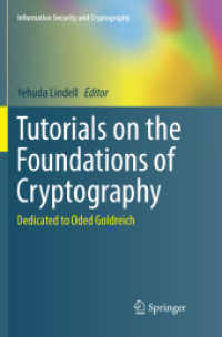 Tutorials on the Foundations of Cryptography : Dedicated to Oded Goldreich (Information Security and Cryptography)