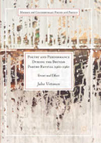 Poetry and Performance during the British Poetry Revival 1960-1980 : Event and Effect (Modern and Contemporary Poetry and Poetics)