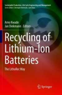 Recycling of Lithium-Ion Batteries : The LithoRec Way (Sustainable Production, Life Cycle Engineering and Management)