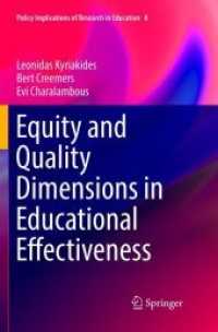 Equity and Quality Dimensions in Educational Effectiveness (Policy Implications of Research in Education)