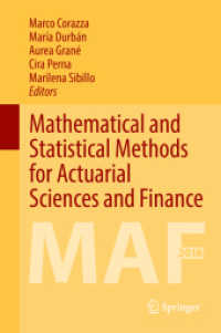 保険数理・金融における数学的・統計的手法<br>Mathematical and Statistical Methods for Actuarial Sciences and Finance : MAF 2018