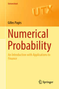 数値確率論入門：金融への応用<br>Numerical Probability : An Introduction with Applications to Finance (Universitext)
