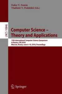 Computer Science - Theory and Applications : 13th International Computer Science Symposium in Russia, CSR 2018, Moscow, Russia, June 6-10, 2018, Proceedings (Theoretical Computer Science and General Issues)