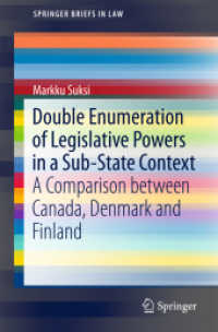Double Enumeration of Legislative Powers in a Sub-State Context : A Comparison between Canada, Denmark and Finland (Springerbriefs in Law)
