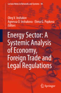 Energy Sector: a Systemic Analysis of Economy, Foreign Trade and Legal Regulations (Lecture Notes in Networks and Systems)