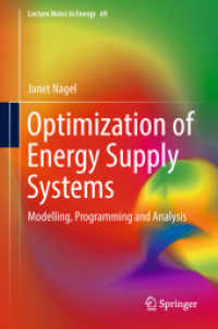 Optimization of Energy Supply Systems : Modelling, Programming and Analysis (Lecture Notes in Energy) （2019）