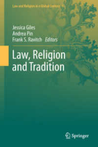 Law, Religion and Tradition (Law and Religion in a Global Context) （2018）