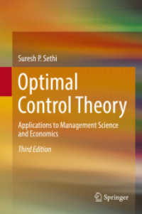 Optimal Control Theory : Applications to Management Science and Economics （3TH）