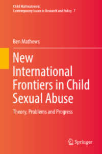 New International Frontiers in Child Sexual Abuse : Theory, Problems and Progress (Child Maltreatment) （2019）