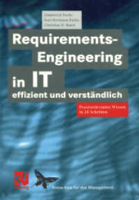 Requirements-Engineering in IT Effizient und Verstandlich (Know-how fur das Management)